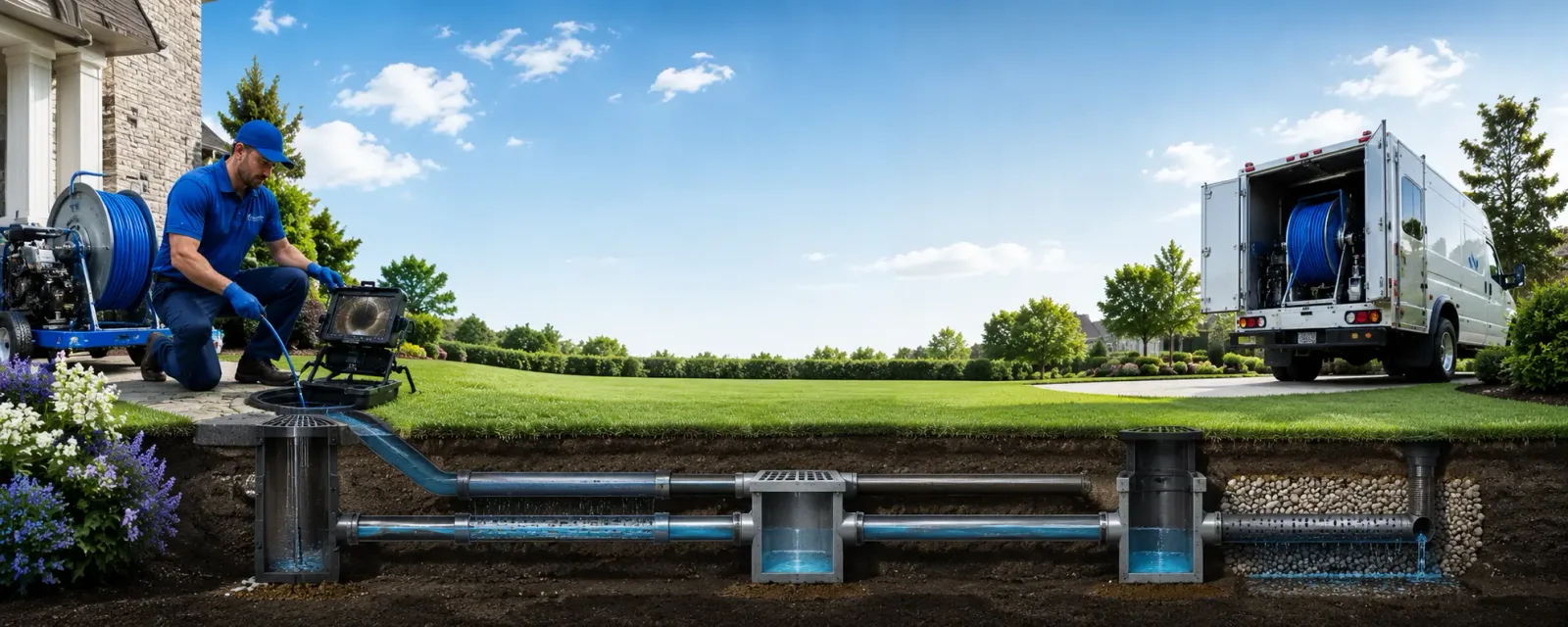 Outdoor drain cleaning information for Bradley, CA